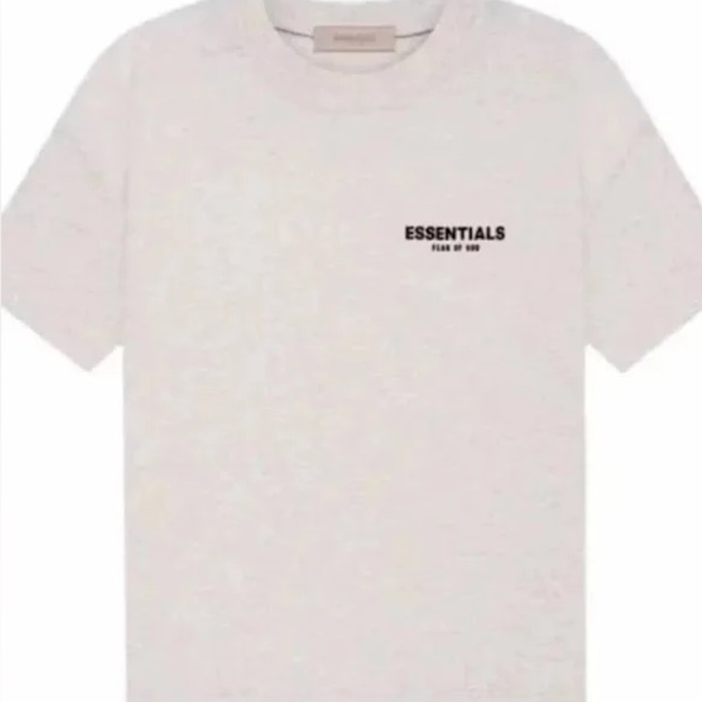 Fear of God Essentials Light Oatmeal Grey Tee Brand New Size Small
